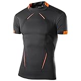 Herren Einfarbiges Kurzarm T-Shirt Sport Schnelltrocknendes Tshirt Rundhal T Shirt Leicht Tee T-Shirts Männer Fitness Sweat Shirt Slim Fit Tops Outdoor Oberteile Laufshirt Shirts