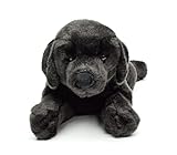 Uni-Toys - Labrador schwarz, liegend - 40 cm (Länge) - Plüsch-Hund, Haustier - Plüschtier, Kuscheltier