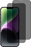 [2 Stück] Anti-Spy Privacy Tempered Glass Sichtschutz für iPhone 14 Plus/ 13 Pro Max, Blickschutzfolie Gehärtetem Glas, 9H Härte Anti-Spähen Glas Folie, Privatsphäre Schutz, Privacy Schutzglas