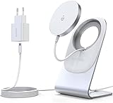 Wireless Charger Kompatibel mit Magsafe Ladegerät,iPhone ladestation,induktive ladestation,magnetisch Induktionsladegerät,Kabellos Schnellladegerät kompatibel für iPhone 14/13/12/11 Pro Max Plus Mini