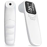 Deltasat Fieberthermometer kontaktlos xs002 I Infrarot Thermometer mit LED-Bildschirmanzeige Fieberalarm & 0,5s-Sofortmessung I Stirnthermometer für Babys Kinder & Erwachsene I Fiebermessgerät