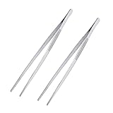 Edelstahl Lebensmittel Pinzetten Grill Fleischpinzette Kochpinzette Für Die Küche Lang Kochpinzette Kitchen Tweezers 30cm Pinzette Für Grill, Lebensmittel, Salat, Fisch, Ofen, Servierzange, 2 Stücke