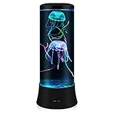 POYO LED Fantasy Quallen Lavalampe – Runde echte Quallen Aquarium Lampe – 7 Farben Einstellung Quallen Aquarium Stimmungslicht Dekoration für Zuhause Büro Dekoration Tolle Geschenke für Kinder