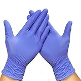 Artibetter 50 Stück Nitrilhandschuhe Einmalhandschuhe Untersuchungshandschuhe puderfrei Nitrilhandschuhe Medizinische Krankenhaus-OP-Handschuhe Schutzhandschuhe XL (Violett)