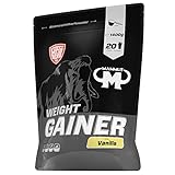 Mammut Nutrition Weight Gainer Crash 5000 Vanilla, Kohlenhydrate, Masseaufbau Gainer mit Creatin, 1400 g Zipp-Beutel