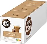 NESCAFÉ Dolce Gusto Cortado Espresso Macchiato I 48 Kaffeekapseln I Robusta und Arabica Bohnen I Spanischer Milchkaffee I Ein Hauch Cremigkeit I Aromaversiegelte Kapseln I 3er Pack (3 x 16 Kapseln)