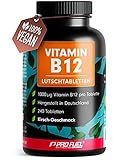 Vitamin B12 Lutschtabletten 240x KIRSCHE - 1000µg (mcg) aktives Methylcobalamin B12 - leckerer Geschmack - vegan & hochdosiert - vegane Tabletten zum Lutschen - Ohne Zuckerzusatz - mit Xylit gesüßt