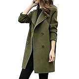 Fulidngzg Damen Blazer Sportlich Elegant Cardigan Damenmantel Winterparka Blazermantel Blazer Jacke Trenchcoat Windbreaker Langarm Coat Windjacke Wollmantel Damenmantel Für Übergang Elegant Schwarz