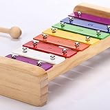 SCHMETTERLINE Harmonisches Xylophon für Kinder aus Holz mit Notenheft – Glockenspiel und Liederbuch mit 15 deutschen Kinderliedern zum Noten lernen – Musikinstrument für Mädchen und Jungen ab 3 Jahren