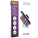 Fellowes 5452101 matte Laminierfolien Enhance 80 Mikron, DIN A4 (100er Pack), transparent, A4 / 80 Mikron, 5452103