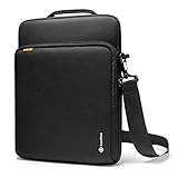 tomtoc Laptop Tasche für 13 Zoll MacBook Air M2/A2681 M1/A2337 2022-2018, 13 Zoll MacBook Pro M2/A2686 M1/A2338 2022-2016, Rundumschutz, Robust, Wasserabweisend, Cordura Schultertasche Hülle, Schwarz