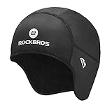 ROCKBROS Fahrradkappe Winter Mütze Winddicht Warm Unterziehmütze Bike Cap für Outdoor Sports Radfahren Skifahren Laufen Unisex