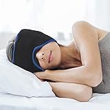 mysleepmask Schlafmaske inklusive 2 Ohrstöpseln und 2 Gelpads Bequeme Bio-Baumwolle für absolute Ruhe und Dunkelheit Entwickelt in Deutschland Kopfumfang circa 54 -58 cm, S/M