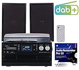 auvisio Musikanlagen: 5in1-Plattenspieler mit DAB+/FM-Radio, Bluetooth, CD/Kassetten-Player (Stereoanlage mit Plattenspieler)