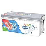 Redodo LiFePO4 200Ah Plus Akku 12V, Eingebaute 200A BMS, 4000+ Tiefenzyklen Lithium Batterie 12V Max. 2560W Spannung Ausgang, 10 Jahre Lebensdauer Perfekt für Wohnmobil, Solaranlage, Camping, Boot usw