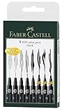 Faber-Castell 167137 - Tuschestift Pitt Artist Pen, 8er Kunststoffetui, schwarz