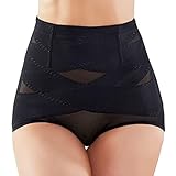 SIMIYA Damen Shapewear Unterhose Bauchweg Miederhose hoher Taille Unterwäsche Bauchkontrolle Miederpant weicher und bequemer Body Shaper für Frauen (Schwarz, L)