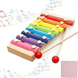 Xylophon für Kinder,Xylophon Glockenspiel Holz,15Töne Holz Bunt Xylophon,Xylophon mit 2 Schlägel,Bunt Xylophon für Kinder,Holz Xylophon für Kinder,für Erwachsene Kinder Glockenspiel Spielzeug Geschenk