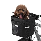 Fahrradrahmen Taschen für Fahrräder, Fahrradkorb, zusammenklappbare kleine Haustier Katze Hundeträger Front abnehmbare Fahrrad Lenker Korb abnehmbare Fahrradtasche Mountain Picknick Shopping