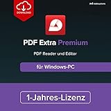 PDF Extra Premium | Umfassender PDF-Reader und Editor | PDFs erstellen, bearbeiten, zusammenfügen, kommentieren und signieren | Jahreslizenz | 1 Windows-PC |1 Benutzer [Online-Code für PC]