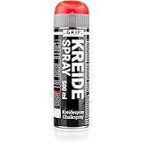 GRIP Eventbasics Kreidespray Neon, 500 ml, neonrot, Sprühkreide wasserlöslich, mit Überkopfdüse