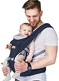 All In-One Babytrage für Neugeborene Ergonomische Convertible Face-In und Face-Out Kindertrage Rucksack Sling Wrap Atmungsaktiv und Weich Baby Warp für alle Jahreszeiten