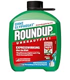 Roundup Express Unkrautfrei, Fertigmischung zur Bekämpfung von Unkräutern und Gräsern, 2,5 Liter Kanister