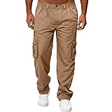 Blingko Cargohose Herren 3XL Große Größe Cargo Hose Streetwear Wanderhose Arbeitshose Outdoorhose Polyesterhose Schlupfhose Activewear Laufhose Regenhose Fahrrad