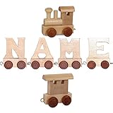 Buchstabenzug Namens-Set Lok + Emil + Endwaggon | EbyReo® Namenszug aus Holz | personalisierbar | Geschenk zur Geburt | Taufgeschenk | Geschenk zu Einschulung (Emil)