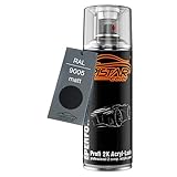 RAL 9005 Tiefschwarz matt 2K Acryl Sprühdose Spraydose Spritzlack Sprühlack 400 ml schnelltrocknend