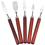 NATUCE 5PCS Öl-Malen Spachteln Malmesser Set, Palette Messer, Farbspachtel, Spachtel Messer Malerspachtel Set, Farbe Schaber, Edelstahl Spachteln Malen Palettenmalerei Acryl -Malen Öl-Malen Künstler