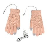 Elektrische Heizhandschuhe 5-Finger-Handschuhe Berührte elektrische Bildschirmheizung gestrickte USB-Handschuhe Augenbinde Latex