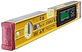 STABILA Elektronische Wasserwaage TECH 196, 40 cm, 2 Digital-Displays, Messbereich: 0° – 360° (4 x 90°), Anzeige-Modi: °, %, mm/m, in/ft, Schutzklasse IP 65, Wasserwaagen-Tasche