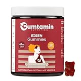 Gumtamin Eisen Gummibärchen mit Vitamin C mit 40mg Eisen hochdosiert - vegan - 60 Gummies bei Eisenmangel - Alternative zu Eisentabletten und Kapseln