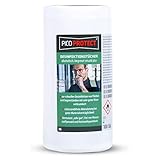 PICO Protect® (36) Desinfektionstücher - 100 Stück - Desinfektionstücher Spenderdose - Desinfektionstücher für Flächen und Gegenstände - Alkohol Tücher zum Desinfizieren