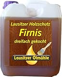 Hoyo Technology GmbH Leinöl Firnis 5 Liter Lausitzer Leinölfirnis für Holzschutz dreifach gekocht und harzfrei