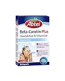 Abtei Beta-Carotin Plus - Nahrungsergänzungsmittel mit hautaktiven B-Vitaminen für gesunde und schöne Haut - Hautschutz - 1 x 50 Kapseln