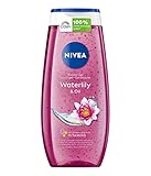 NIVEA Waterlily & Oil Duschgel (250 ml), pH-hautneutrale Pflegedusche mit frischem Duft nach Wasserlilie, verwöhnende Dusche mit pflegenden Ölperlen