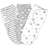 Pucksack Baby 0-3 Monate Baby Decke Pucktuch Baby Für Neugeborene von 0-3 Monate Swaddle Decke aus 100% Bio-Baumwolle