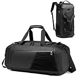 Sporttasche Herren Reisetasche 40L Sporttaschen mit Schuhfach Nassfach Wasserdicht Trainingstasche mit Rucksack Weekender Travel Gym Tasche Duffle Bag Fitnesstasche für Herren Damen