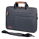 LOVEVOOK Laptop tasche 17-17.3 Zoll Notebook Tasche 17-17.3 Zoll Wasserdicht Aktentasche Herren Schultertasche Macbook Tasche Business Taschen Herren Dunkelgrau