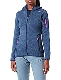 CMP Women's Woman Jacket FIX Hood, Blue-Light Blue, D42