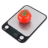 Lebensmittelwaage Große Zahlen Edelstahl Digitale Küchenwaage zum Backen Kochen Lebensmittelwaage mit Tara-Funktion Gramm und Unzen LCD-Display (Size : 10kg/1g)