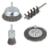 wolfcraft 2133000 Drahtbürsten-Set 4tlg., multi