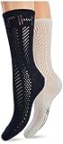 Tommy Hilfiger Women's Herringbone 2 Pack CLSSC Sock, Navy/White, 39/42