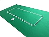 NEW 1.8m LARGE POKER CASINO FELT BAIZE LAYOUT - TEXAS HOLDEM