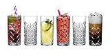 Pasabahce 52820 Longdrink Glas „Timeless“ im Kristall-Design, Höhe ca. 14,3 cm, 6er Set aus Glas