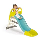 Smoby - GM Rutsche – kompakte Kinderrutsche mit Wasseranschluss, 1,5 Meter lang, mit Rutschauslauf, Verstrebung, Haltegriffen, für Kinder ab 2 Jahren