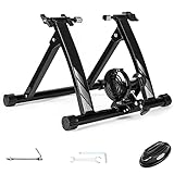 GZYZXP Rollentrainer Fahrradtrainer Indoor Fahrrad Heimtrainer klappbar 120kg Heimtrainer für 24-28 Zoll and 700C Rollentrainer Rennrad Ständer Heimtrainer Fitnessgerät Magnetbremse