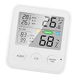 Fleischthermometer, Fleischthermometer Digitales Thermometer 3,35 * 3,54 * 0,79 Zoll mit LCD-Bildschirm für Zuhause und Küche (WHITE)